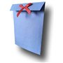 1 enveloppe pochette cadeau luxe couleur bleu foncé avec nœud rouge tissu format 195 x 255 mm un étui pour offrir idéal pour car