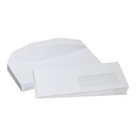 2000 enveloppes DL2 114x229 mm patte gommée mécanisable à fenêtre 45x100 pour machine mise sous pli automatique agrées Pitney Bo