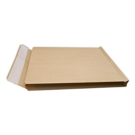 Lot de 10 grandes Pochettes à Soufflet Kraft Armé solide 135 Gr B4-24 : 260 X 330 x 30 mm pour A4