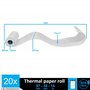 20 petits Rouleaux d'Addition pour Calculatrice avec Imprimante Calculatrices de Bureau impression Impact non thermique papier o