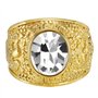 BOBIJOO Jewelry - Bague Chevalière Homme Université USA Fleur de Lys University Acier 316L Or Doré Plaqué - 71 (13 US)