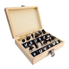 DIAMWOOD - Coffret de 12 Mèches de Défonceuse | Fraises à Défoncer Queue 6 mm | En Carbure de Haute Qualité | Assortiment de Fra