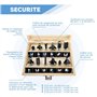 DIAMWOOD - Coffret de 12 Mèches de Défonceuse | Fraises à Défoncer Queue 6 mm | En Carbure de Haute Qualité | Assortiment de Fra