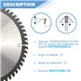 DIAMWOOD - Lame de Scie Circulaire Bois Alu HM Finition pour Scie à Onglet | Découpe Parfaite | Diamètre 216 mm | 60 Dents Trapé