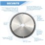 DIAMWOOD - Lame de Scie Circulaire Bois Alu HM Finition pour Scie à Onglet | Découpe Parfaite | Diamètre 255 mm | 80 Dents Trapé
