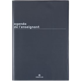 Oberthur - 1 Agenda Semainier de l'Enseignant - Couverture Boréal Noir - Septembre 2024 à Septembre 2025 - Format 21