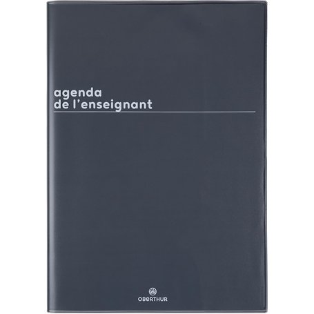 Oberthur - 1 Agenda Semainier de l'Enseignant - Couverture Boréal Noir - Septembre 2024 à Septembre 2025 - Format 21