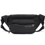 David Jones - Sac Banane Homme Unisexe en Nylon - Sac 4 Compartiments à Zip - Sac Porté Epaule Travers Taille Ceinture - Léger S