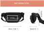 David Jones - Sac Banane Homme Unisexe en Nylon - Sac 4 Compartiments à Zip - Sac Porté Epaule Travers Taille Ceinture - Léger S