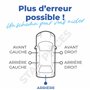 Bras essuie glace arrière compatible pour Clio 2 (1998-2012) avec balai d’essuie-glace (pare-brise arrière)