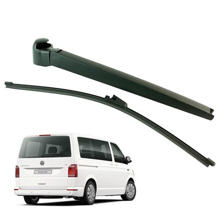 Bras essuie glace arrière compatible pour Volkswagen T5 (2003-2015) avec balai d’essuie-glace (pare-brise arrière)