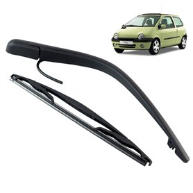 Bras essuie glace arrière compatible pour Twingo 1 (1992-2007) avec balai d’essuie-glace (pare-brise arrière)