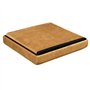 HOME DECO FACTORY Coffre Pouf Pliable Rangement Gain de Place Velours Cotele Jaune