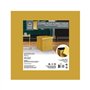 HOME DECO FACTORY Coffre Pouf Pliable Rangement Gain de Place Velours Cotele Jaune