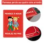 AUA SIGNALETIQUE - Panneau Prépercé avec Angles arrondis - Parking Visiteurs - 210x300 mm, Aluminium Dibond 3mm