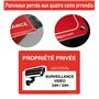 AUA SIGNALETIQUE - Panneau Prépercé (4 Trous) avec Angles arrondis - PVC Rigide 1.5 mm - (300 x 210 mm, Parking Visiteurs à Droi