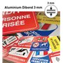 AUA SIGNALETIQUE - Panneau Prépercé (4 Trous) avec Angles arrondis - PVC Rigide 1.5 mm - (300 x 210 mm, Parking Visiteurs à Droi