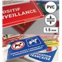 AUA SIGNALETIQUE - Panneau Prépercé (4 Trous) avec Angles arrondis - PVC Rigide 1.5 mm - (300 x 210 mm, Parking Visiteurs à Droi