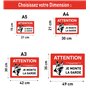 AUA SIGNALETIQUE - Panneau Signalisation avec Coins Arrondis - Accès Interdit à Toute Personne Étrangère Au Service - 420 x 300 
