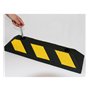 AUA SIGNALETIQUE - Butée De Roues pour Garage Parking Jaune/Noir en Composites Recyclés (Pack de 2) avec Fixations Fournies