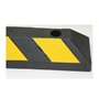 AUA SIGNALETIQUE - Butée De Roues pour Garage Parking Jaune/Noir en Composites Recyclés (Pack de 2) avec Fixations Fournies