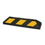 AUA SIGNALETIQUE - Butée De Roues pour Garage Parking Jaune/Noir en Composites Recyclés (Pack de 2) avec Fixations Fournies