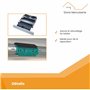 Lot de 4 Attaches rigide de fixation Octoclick H890C - 2 maillons - lame 8 et 14 mm pour store et volet roulant - Ressort de sus