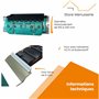 Lot de 4 Attaches rigide de fixation Octoclick H890C - 2 maillons - lame 8 et 14 mm pour store et volet roulant - Ressort de sus