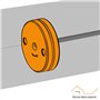Treuil minivis C302 pour volet roulant fin de course entrée 6 pans 7 mm sortie carré de 10 mm