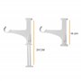 Lot de 2 Supports - Sans Perçage sans Adhésifs -pour Tringle à Rideaux ø20-28mm -fixation tension sur Coffre de Volet Roulant Ha