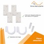 Lot de 2 Supports - Sans Perçage sans Adhésifs -pour Tringle à Rideaux ø20-28mm -fixation tension sur Coffre de Volet Roulant Ha
