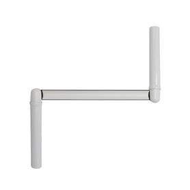 Poignée de manivelle gris profil noir - Pour volet roulant à manivelle - Longueur 310 mm - Coloris gris avec bras zingué noir -