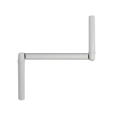 Poignée de manivelle gris profil noir - Pour volet roulant à manivelle - Longueur 310 mm - Coloris gris avec bras zingué noir -