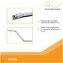 Poignée de manivelle gris profil noir - Pour volet roulant à manivelle - Longueur 310 mm - Coloris gris avec bras zingué noir - 