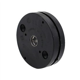 Treuil pour volet roulant rond et noir - Fin de course entrée 6 pans de 7 mm - Sortie femelle carré diamètre 8 mm - Mécanisme de