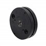 Treuil pour volet roulant rond et noir - Fin de course entrée 6 pans de 7 mm - Sortie femelle carré diamètre 8 mm - Mécanisme de