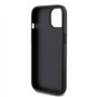 Guess GUHCP15SHG4SGK Coque pour iPhone 15 6,1" Noir Coque Rigide Script à Paillettes Grand 4G