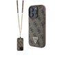 Guess Coque pour iPhone 16 Pro Max [sous Licence Officielle] par CG Mobile | Étui en Cuir synthétique avec Logo en métal et Stra