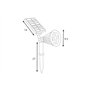 Vente-unique - Lot de 2 balises ou appliques solaires orientables - 300 lumens - Noir - SLATINE
