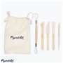 Figured'Art Kit de Poterie Adulte avec Argile Premium Autodurcissante 2kg Sans Cuisson pour Débutants, Séchage à l'Air Libre. 10