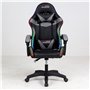 Amstrad AMS-900-LED-BK Fauteuil/Chaise de Bureau Gamer Noir Gris - Eclairage LED 366 Effets - Télécommande