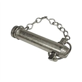 cyclingcolors Axe d'attelage avec Chaine et goupille diamètre 25mm x Longueur 136mm Barre supérieure remorque Tracteur Camion Ma