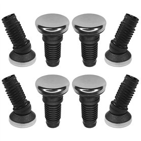 cyclingcolors 8X Embout rentrant revêtement Acier Inoxydable Pied Rond orientable réglage Base Protection Meuble Chaise étagère