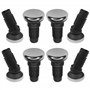 cyclingcolors 8X Embout rentrant revêtement Acier Inoxydable Pied Rond orientable réglage Base Protection Meuble Chaise étagère