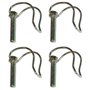 cyclingcolors 4x Goupille demi-lune fraise en acier zingué Goupille remorque Motoculture tondeuse tracteur