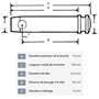 cyclingcolors Axe d'attelage diamètre 19mm x Longueur 138mm 3 Points remorque Tracteur Camion Machine agricole Piton goupille Br