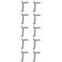 cyclingcolors 10x taquet aluminium double ancrage renforcé étagère pour crémaillère support fixation attache armoire