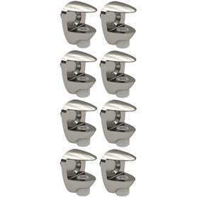 cyclingcolors 8x Taquet métal plateau tablette verre vitre avec vis de réglage nickelée Support Placard Meuble Etagère Armoire P