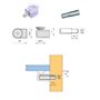 cyclingcolors 20x Taquet à ventouse en plastique et tenon Ø5mm Etagère Meuble Support Plateau Verre Vitre Goujon Tablette Cale