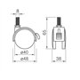 cyclingcolors 4x roulette de meuble 40mm pivotante avec frein noir nylon fixation par vis M8x15 charge 40kg / roue